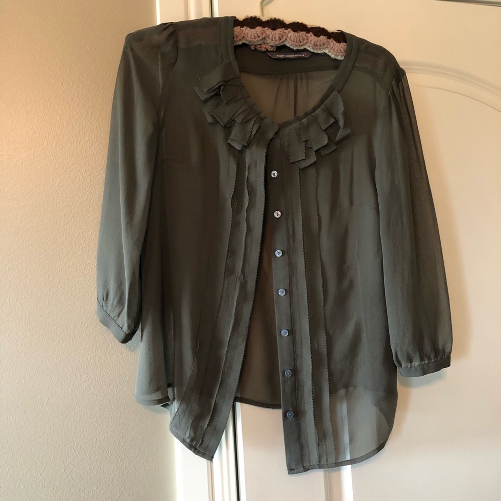 Boden Limited Edition Silk Ruffle Blouse